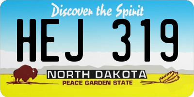 ND license plate HEJ319