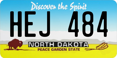 ND license plate HEJ484