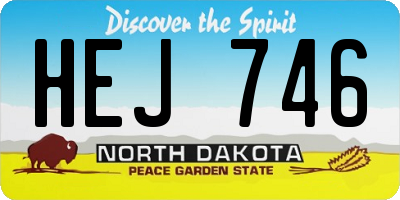 ND license plate HEJ746