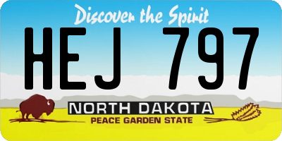 ND license plate HEJ797