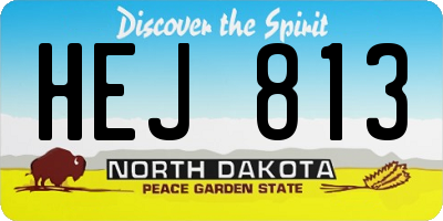 ND license plate HEJ813