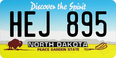 ND license plate HEJ895