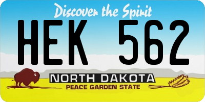 ND license plate HEK562