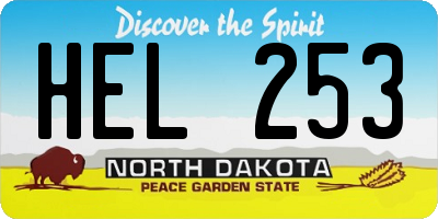 ND license plate HEL253