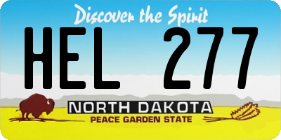 ND license plate HEL277