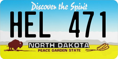 ND license plate HEL471