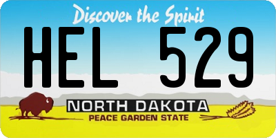 ND license plate HEL529