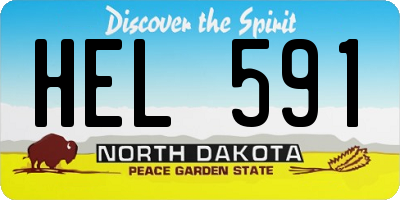 ND license plate HEL591
