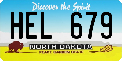 ND license plate HEL679