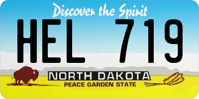 ND license plate HEL719