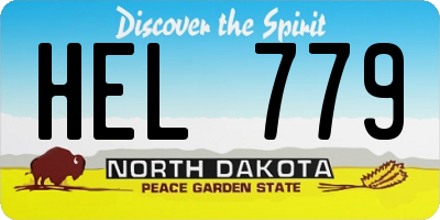 ND license plate HEL779