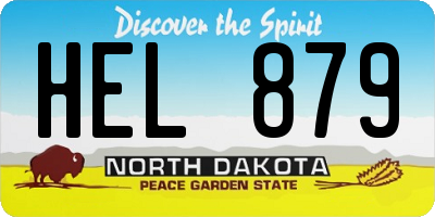 ND license plate HEL879