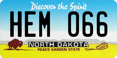 ND license plate HEM066