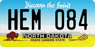 ND license plate HEM084