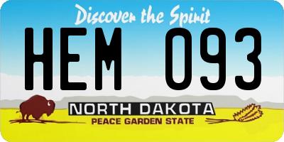 ND license plate HEM093