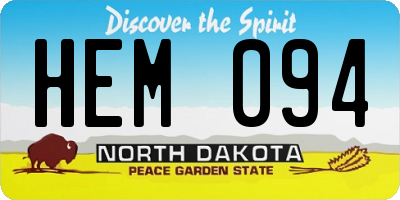 ND license plate HEM094