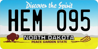 ND license plate HEM095