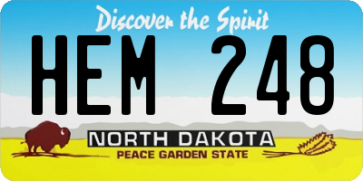 ND license plate HEM248