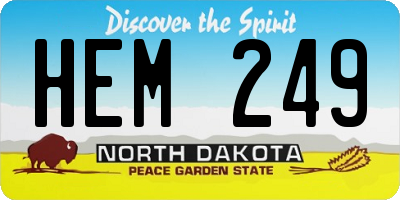 ND license plate HEM249