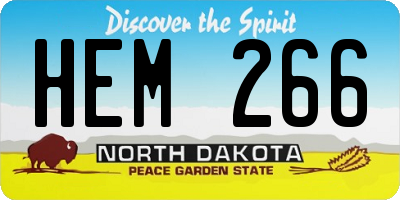 ND license plate HEM266