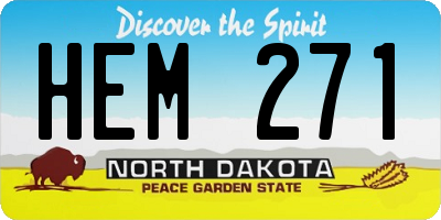 ND license plate HEM271