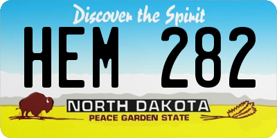 ND license plate HEM282