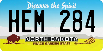 ND license plate HEM284