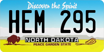 ND license plate HEM295