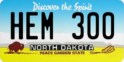 ND license plate HEM300