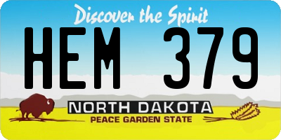 ND license plate HEM379