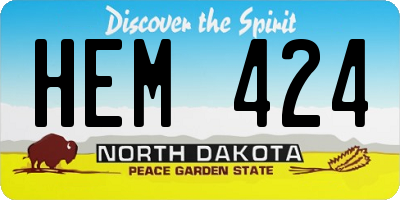 ND license plate HEM424