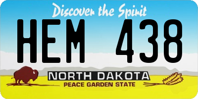 ND license plate HEM438