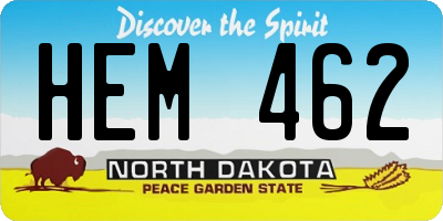 ND license plate HEM462
