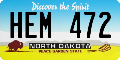 ND license plate HEM472