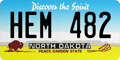 ND license plate HEM482
