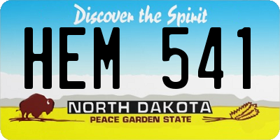 ND license plate HEM541