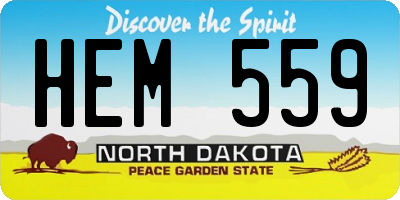 ND license plate HEM559