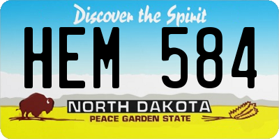 ND license plate HEM584
