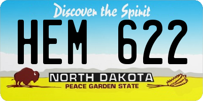 ND license plate HEM622
