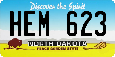 ND license plate HEM623