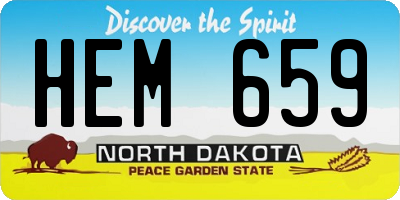 ND license plate HEM659