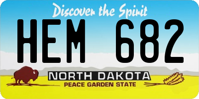 ND license plate HEM682