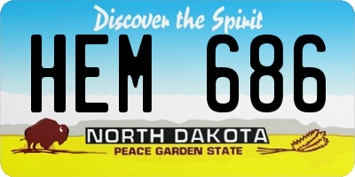 ND license plate HEM686