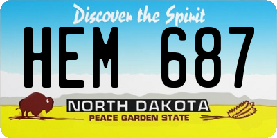 ND license plate HEM687