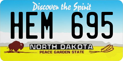 ND license plate HEM695