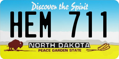 ND license plate HEM711