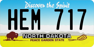 ND license plate HEM717