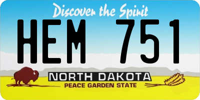 ND license plate HEM751