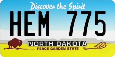ND license plate HEM775
