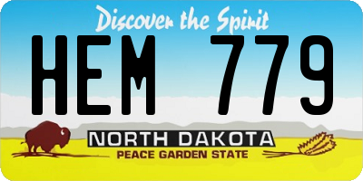 ND license plate HEM779